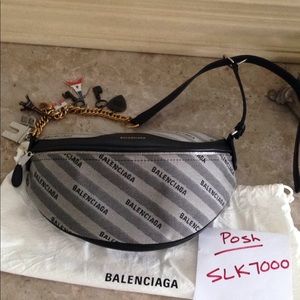 balenciaga white fanny pack